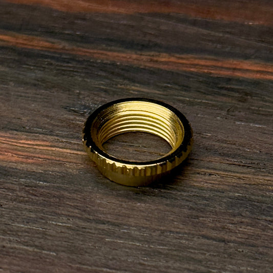 RetroSpec Exclusive Series Coarse Knurled Switch Nut - Gold nos
