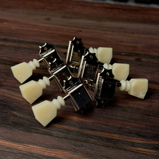 Retrospec Exclusive Series Kluson Deluxe Tuners with Double Ring Keystone Buttons
