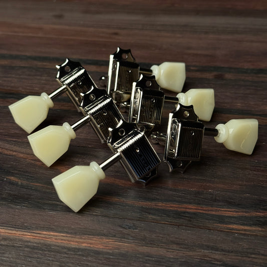 Retrospec Exclusive Series Kluson Deluxe Tuners with Single Line Keystone Buttons NOS