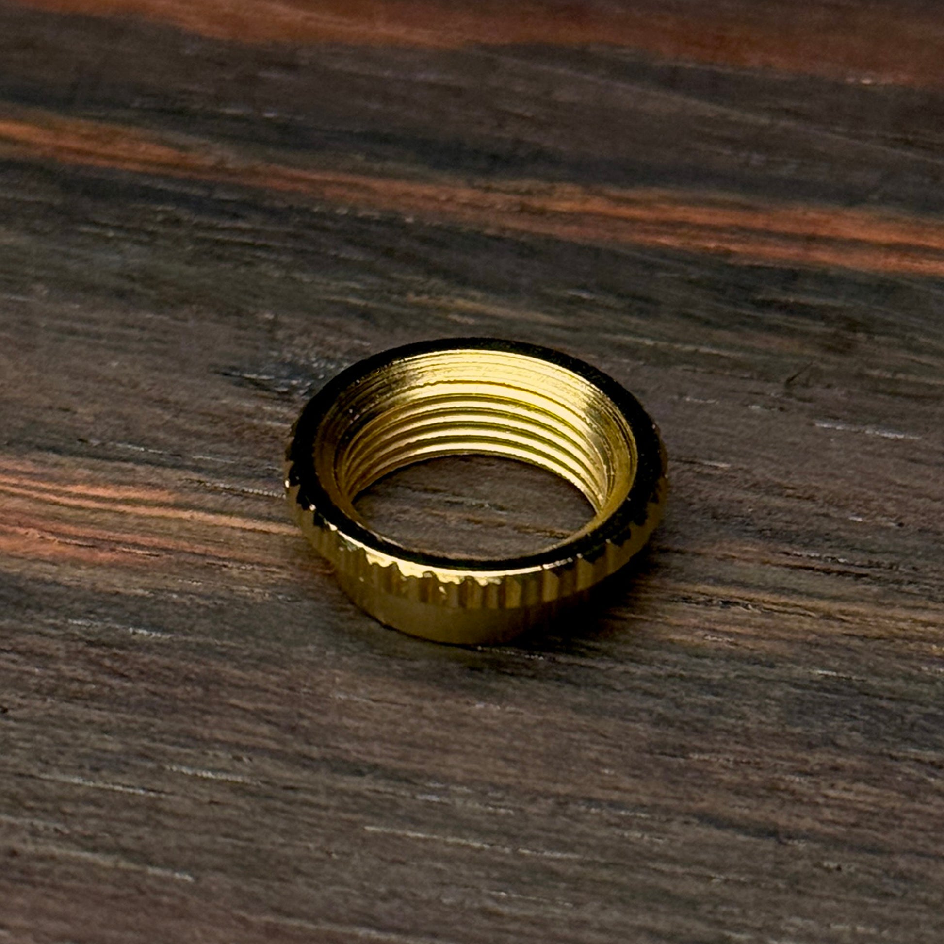 RetroSpec Exclusive Series Coarse Knurled Switch Nut - Gold nos
