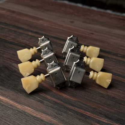 Retrospec Exclusive Series Kluson Deluxe Tuners with Double Ring Keystone Buttons