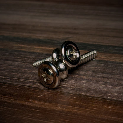 RetroSpec Exclusive Series Strap Buttons with Screws - Nickel NOS