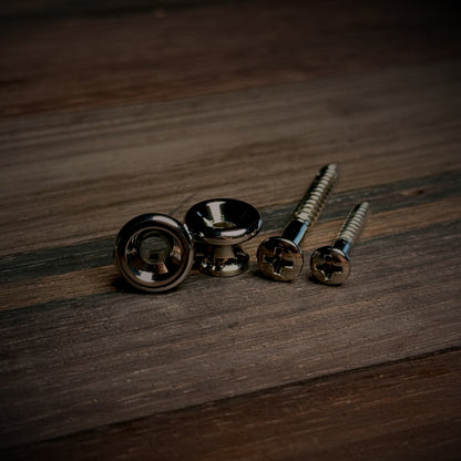 RetroSpec Exclusive Series Strap Buttons with Screws - Nickel NOS