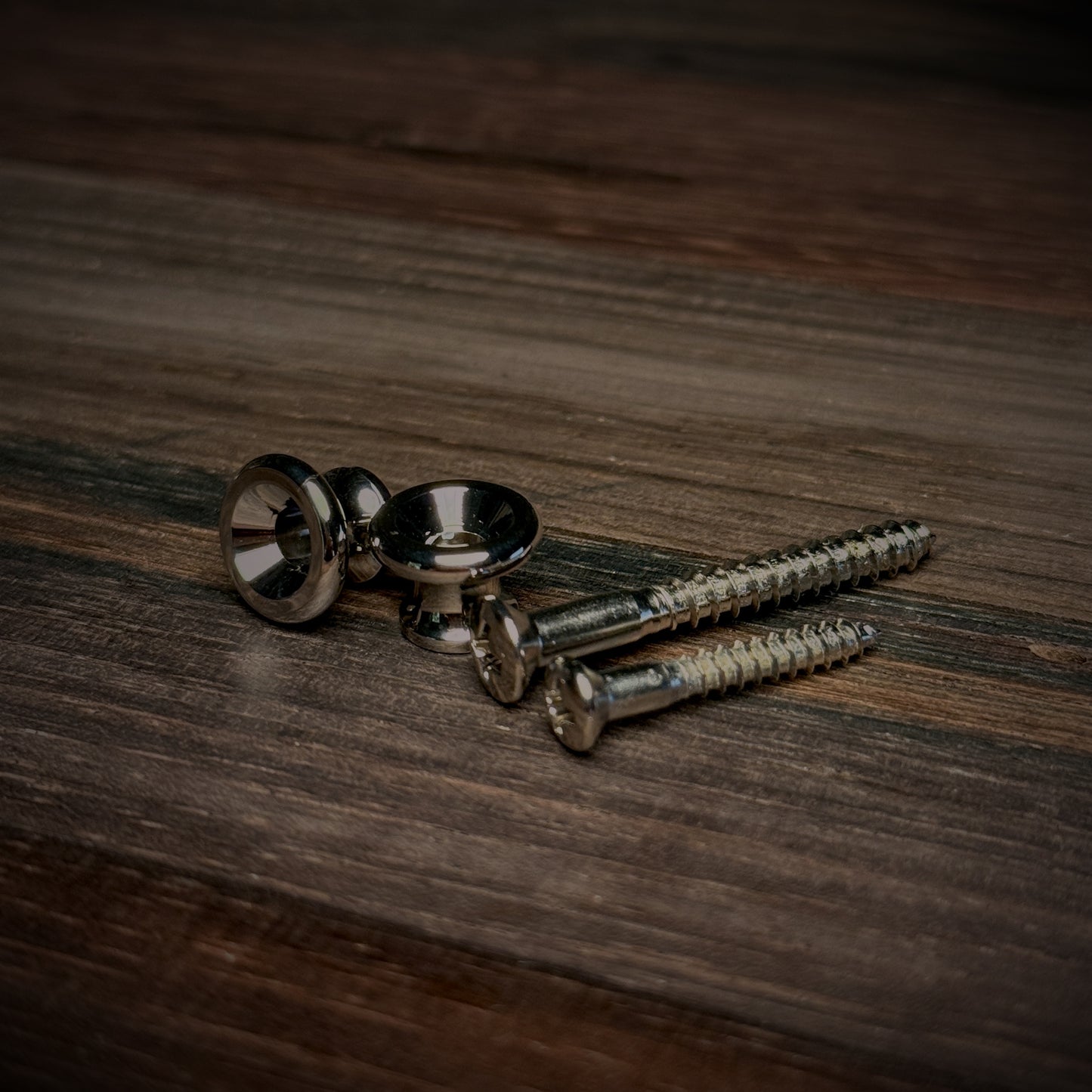 RetroSpec Exclusive Series Strap Buttons with Screws - Nickel 
NOS