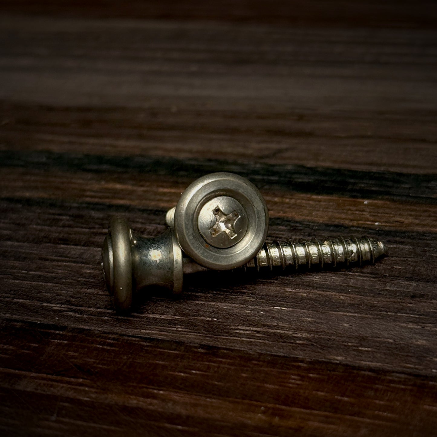 RetroSpec Exclusive Series Strap Buttons with Screws - Nickel Aged