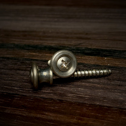 RetroSpec Exclusive Series Strap Buttons with Screws - Nickel Aged