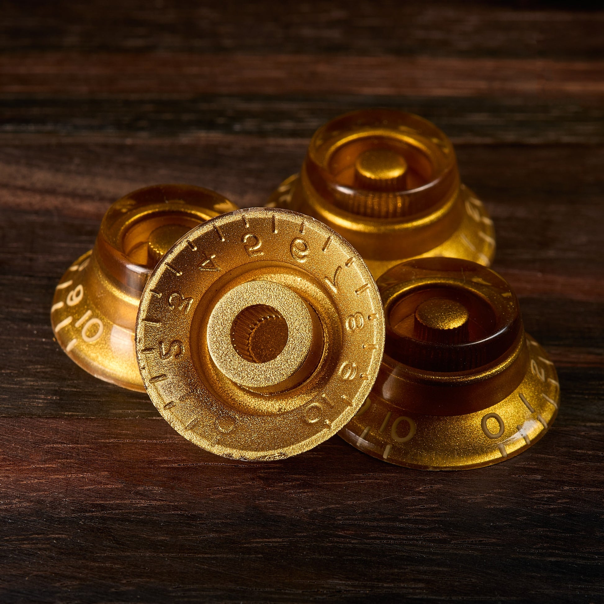 RetroSpec Exclusive Series Les Paul Amber Bonnet Control Knobs