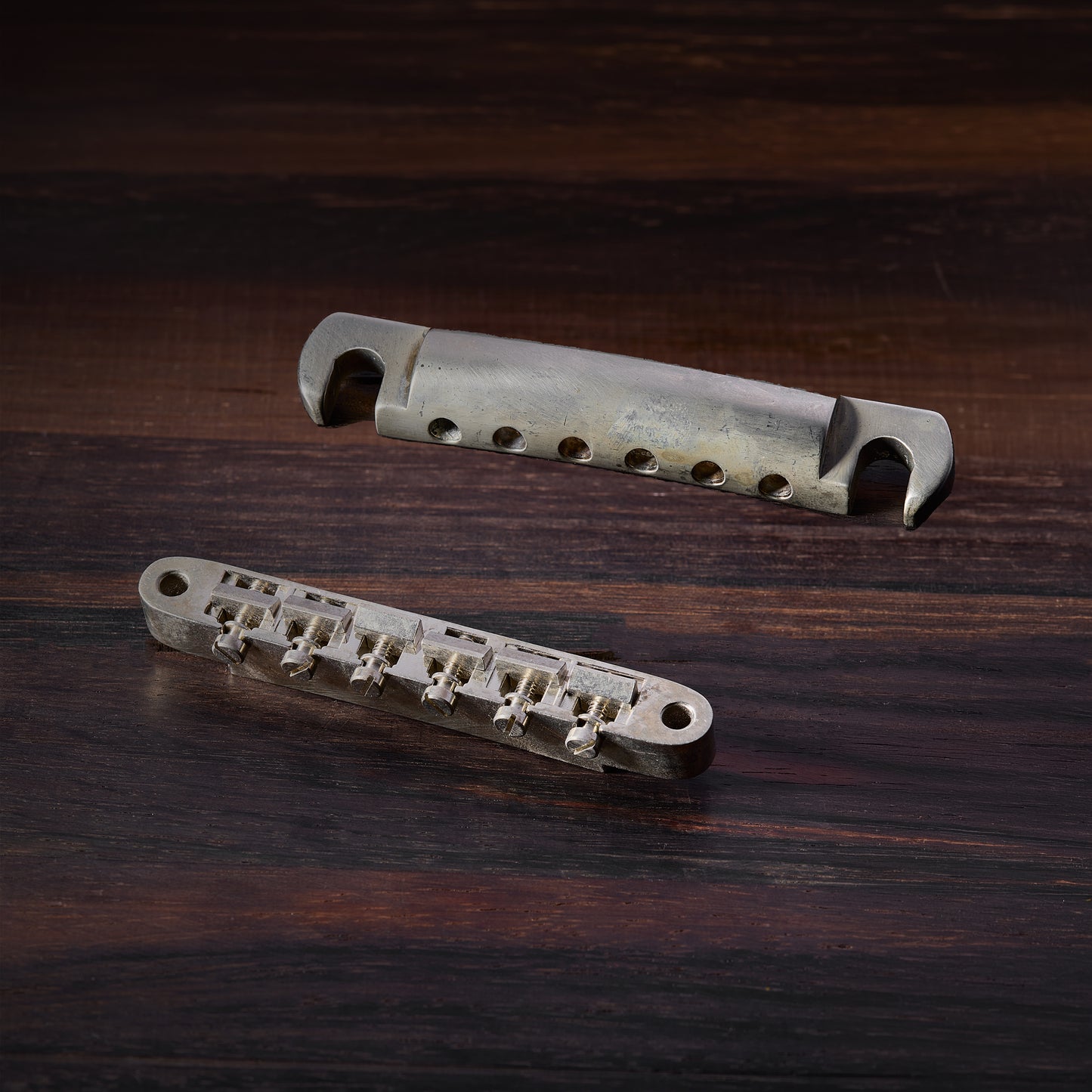 St. Helens x RetroSpec St. Helens Combo "Classic" Adjustable Bridge + Aluminum Stop Tailpiece - Nickel Aged